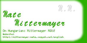 mate mittermayer business card