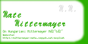 mate mittermayer business card